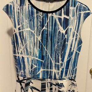 Zara Abstract Peplum Top